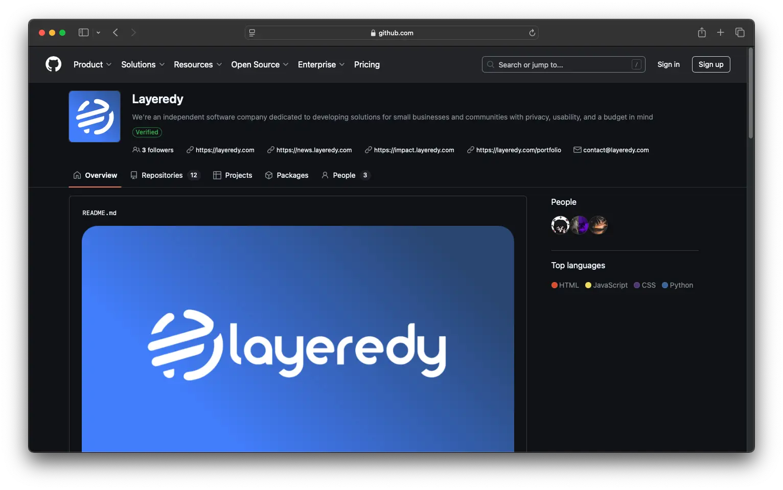 Layeredy Dashboard