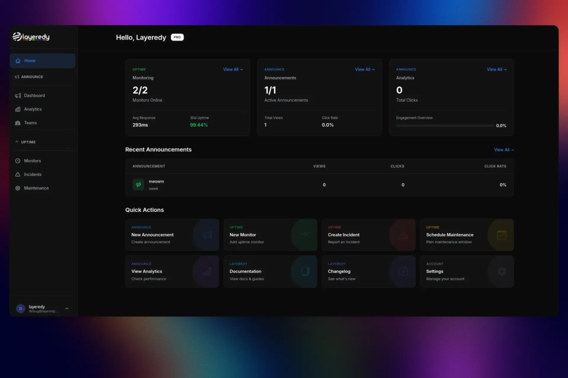 Layeredy Dashboard Preview